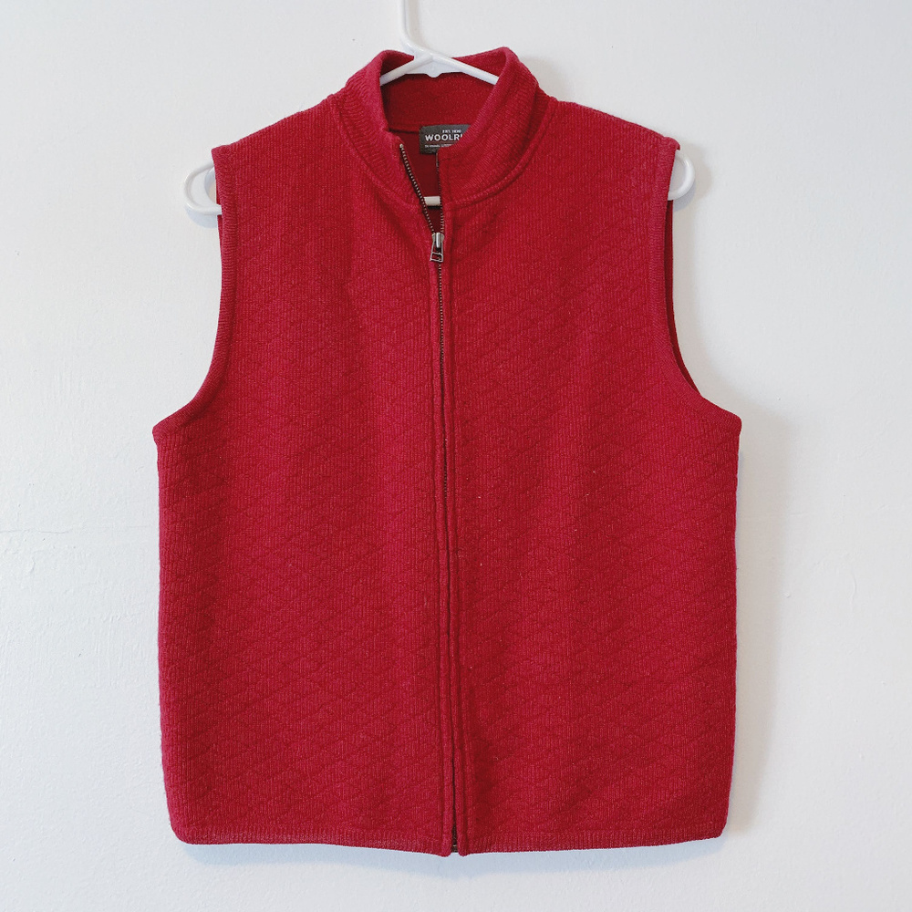 🌿SALE🌿 NWOT Woolrich Ruby Red Vest 100% Wool